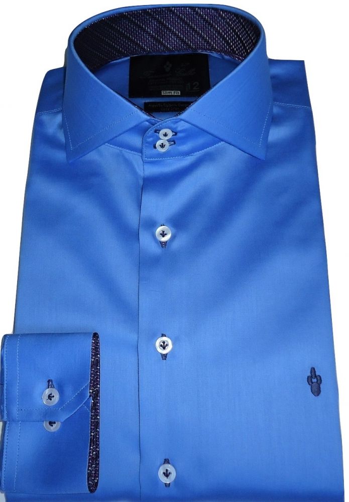 camisa azul turquesa masculina