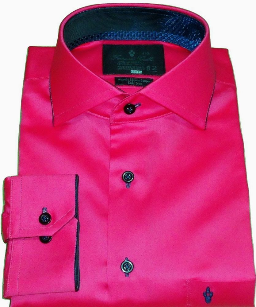 camisa rosa masculina social